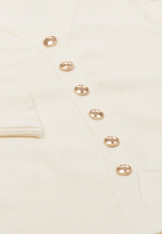 NAEMI Knit Cardigan in White