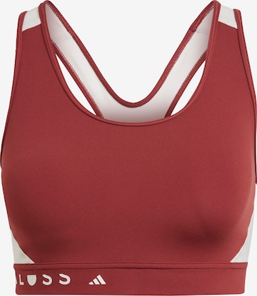 Bustier Soutien-gorge de sport ADIDAS PERFORMANCE en rouge : devant