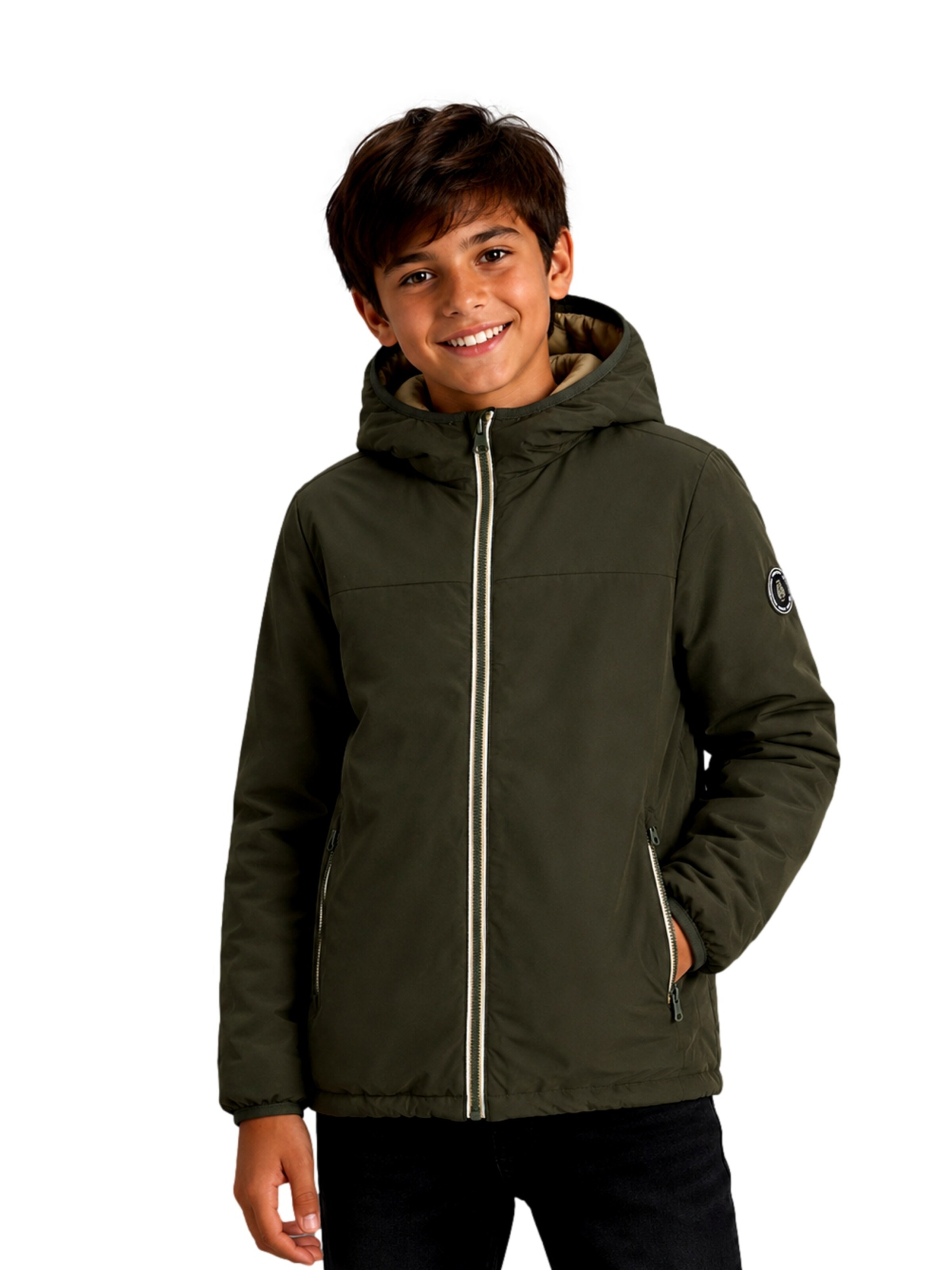 Jack & Jones Junior - Chaqueta de entretiempo 'JJBrooklyn' en verde: frente