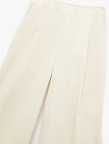 Koton Wide leg Pleat-Front Pants in Beige