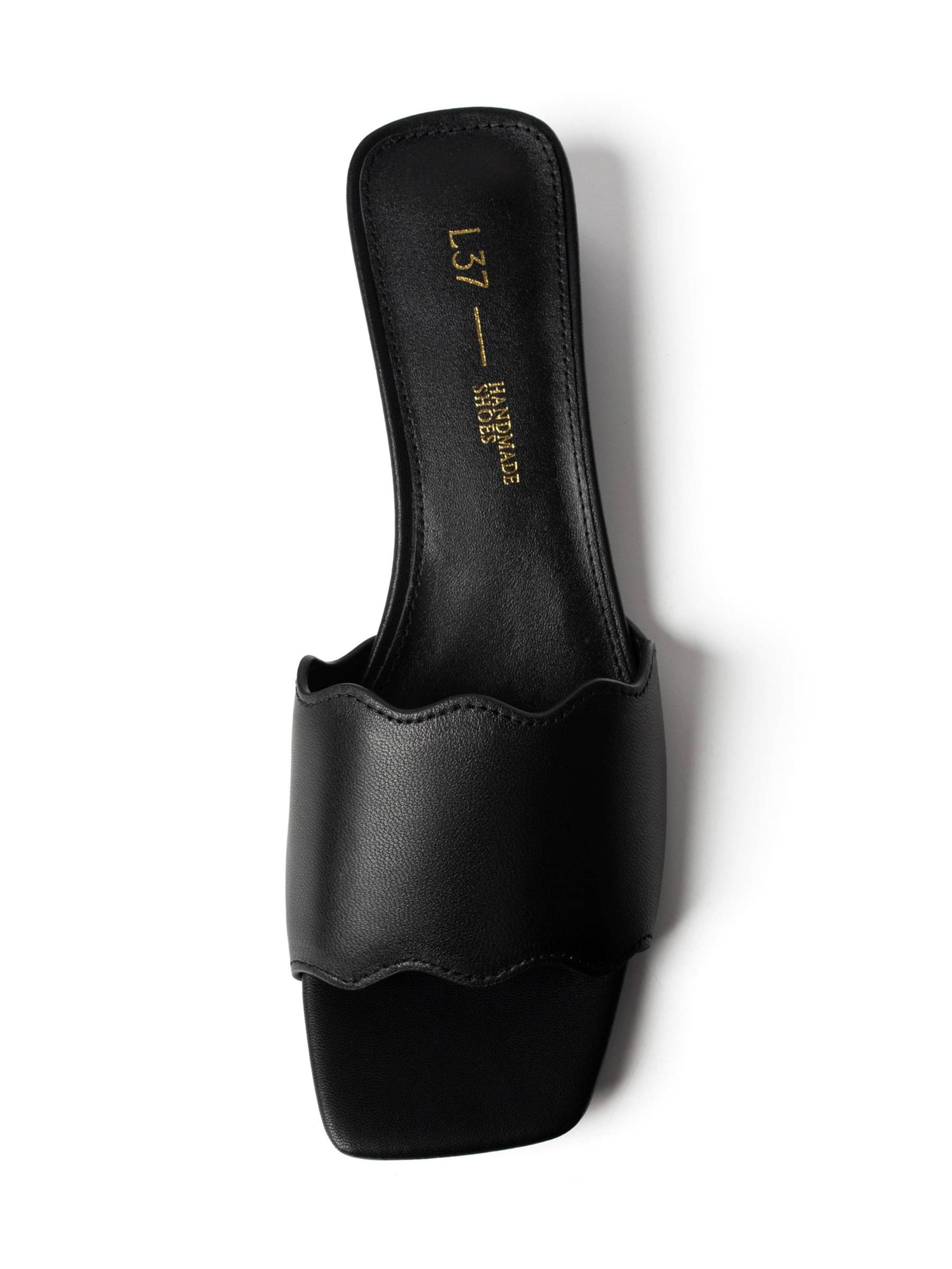 Mule 'ALWAYS IN BLOOM' L37 HANDMADE SHOES en noir