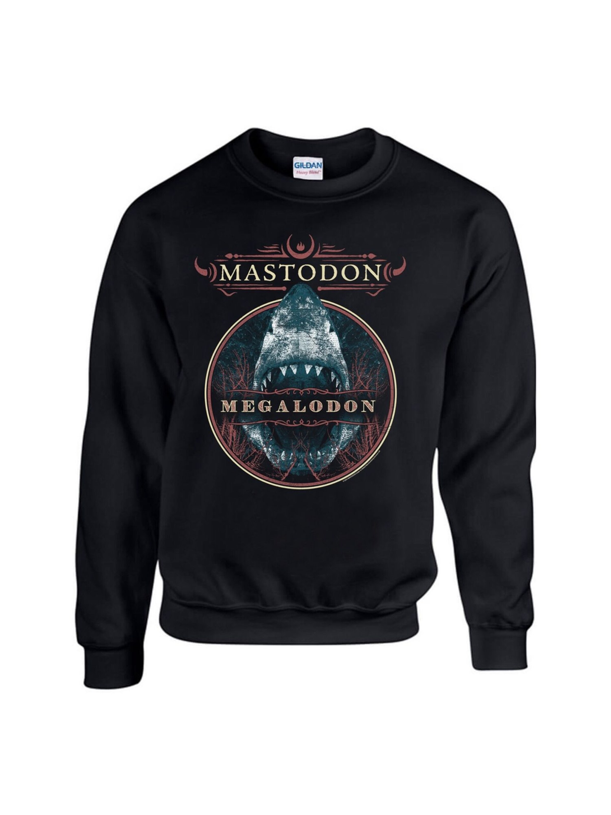 Felpa 'Mastodon Megaldon' di Rockshirts in nero: frontale