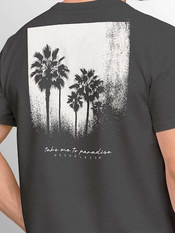 Neverless Shirt 'Palmen' in Grey