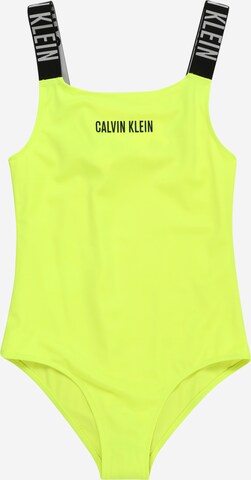 Calvin Klein Swimwear Ujumistrikoo, värv roheline: eest vaates