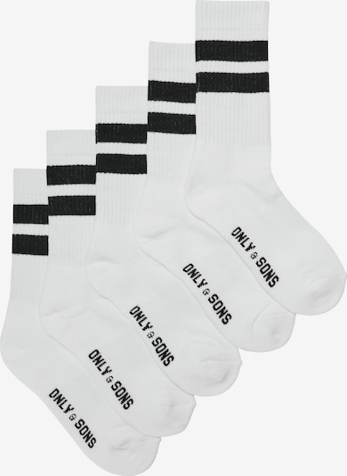 Only & Sons Къси чорапи 'RODY' в черно / бяло, Преглед на продукта