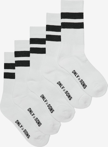 Only & Sons Socks 'RODY' in White: front