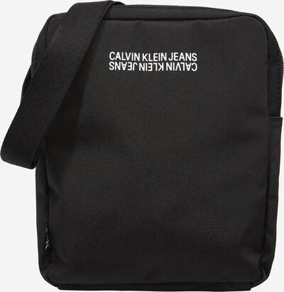 Geantă de umăr Calvin Klein Jeans pe negru / alb, Vizualizare produs