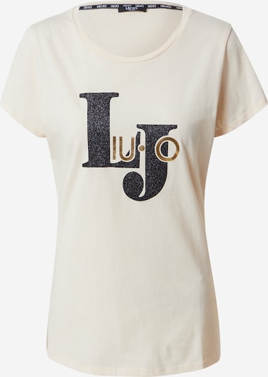 LIU JO JEANS T-Shirt 'Alba' in beige / gold / schwarz, Produktansicht