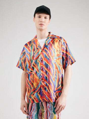 Fit confort Chemise Carlo Colucci en rouge : devant
