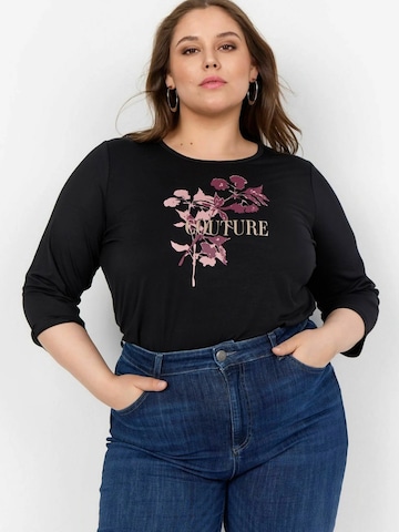 T-shirt 'Sibelle' Wasabi Concept en noir : devant