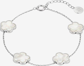 Pure Schmuck Armband 'Clover Perlmutt' in Silber: Vorderseite
