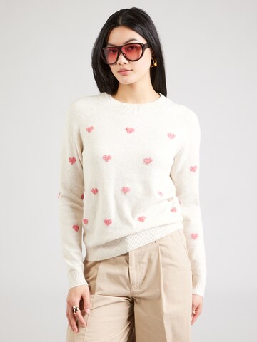 VERO MODA Pullover 'DOFFY INTARSIA' in Beige: Vorderseite