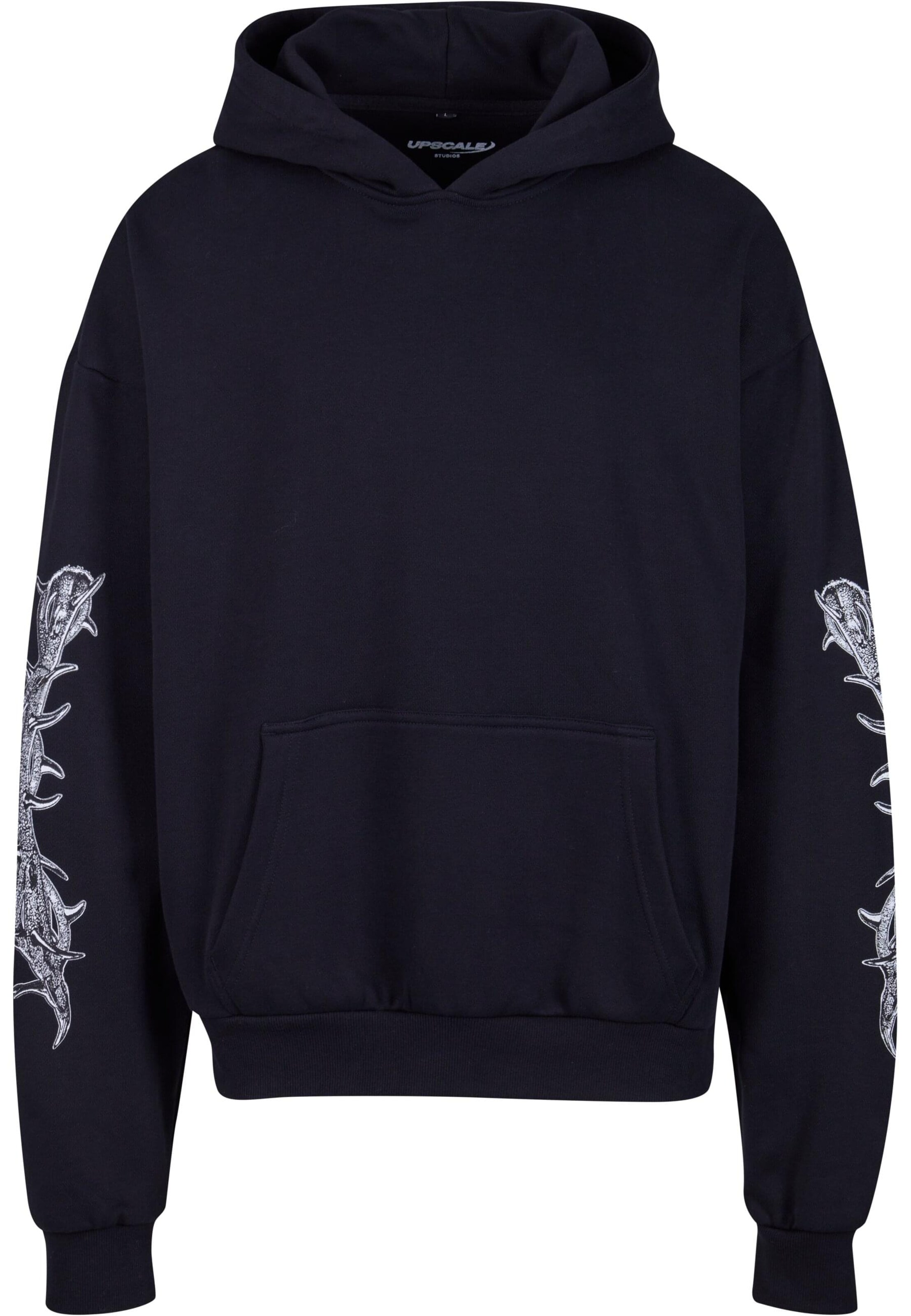 MT Upscale Dressipluus 'God Loyalty Love', värv must: eest vaates