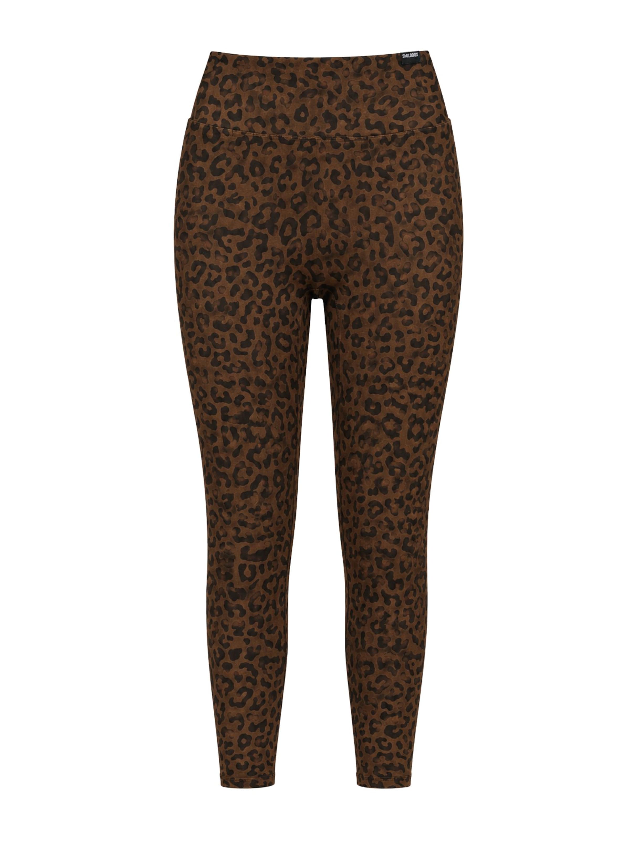 Leggings ' Velvara ' Smilodox en marron : devant