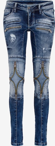 CIPO & BAXX Skinny Jeans in Blauw: voorkant