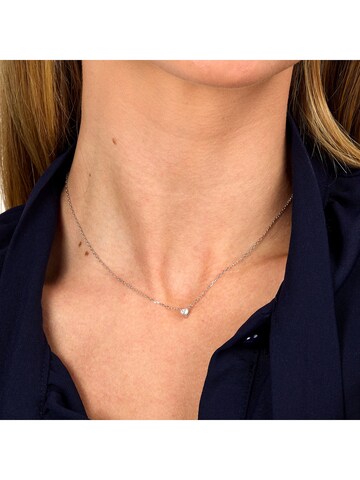 Live Diamond Necklace in Silver: front