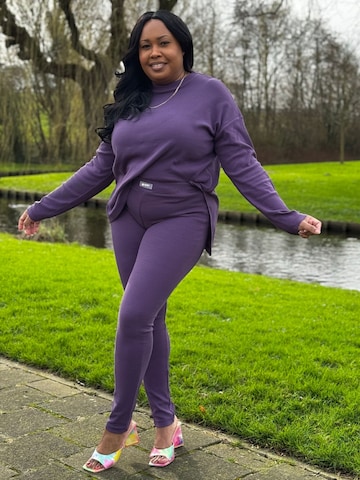 Mowi Fit Trainingspak 'Lange Mouwen Legging Set' in Lila