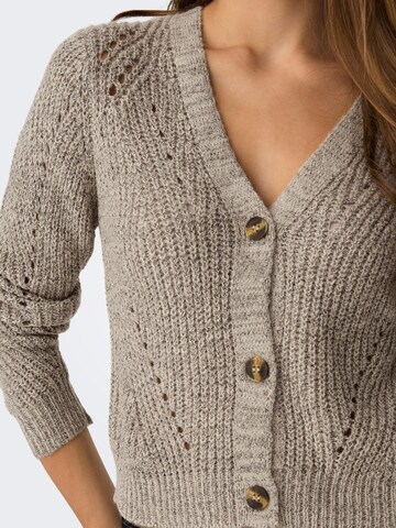 JDY Knit Cardigan 'MEGAN FELO' in Beige