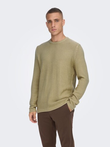 Pullover 'Tuck' di Only & Sons in beige: frontale