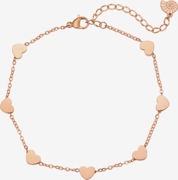 Gioiello per i piedi 'Hearts' di Hey Happiness in oro: frontale