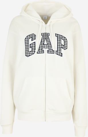 Gap Tall Sweat jacket 'HERITAGE' in White: front
