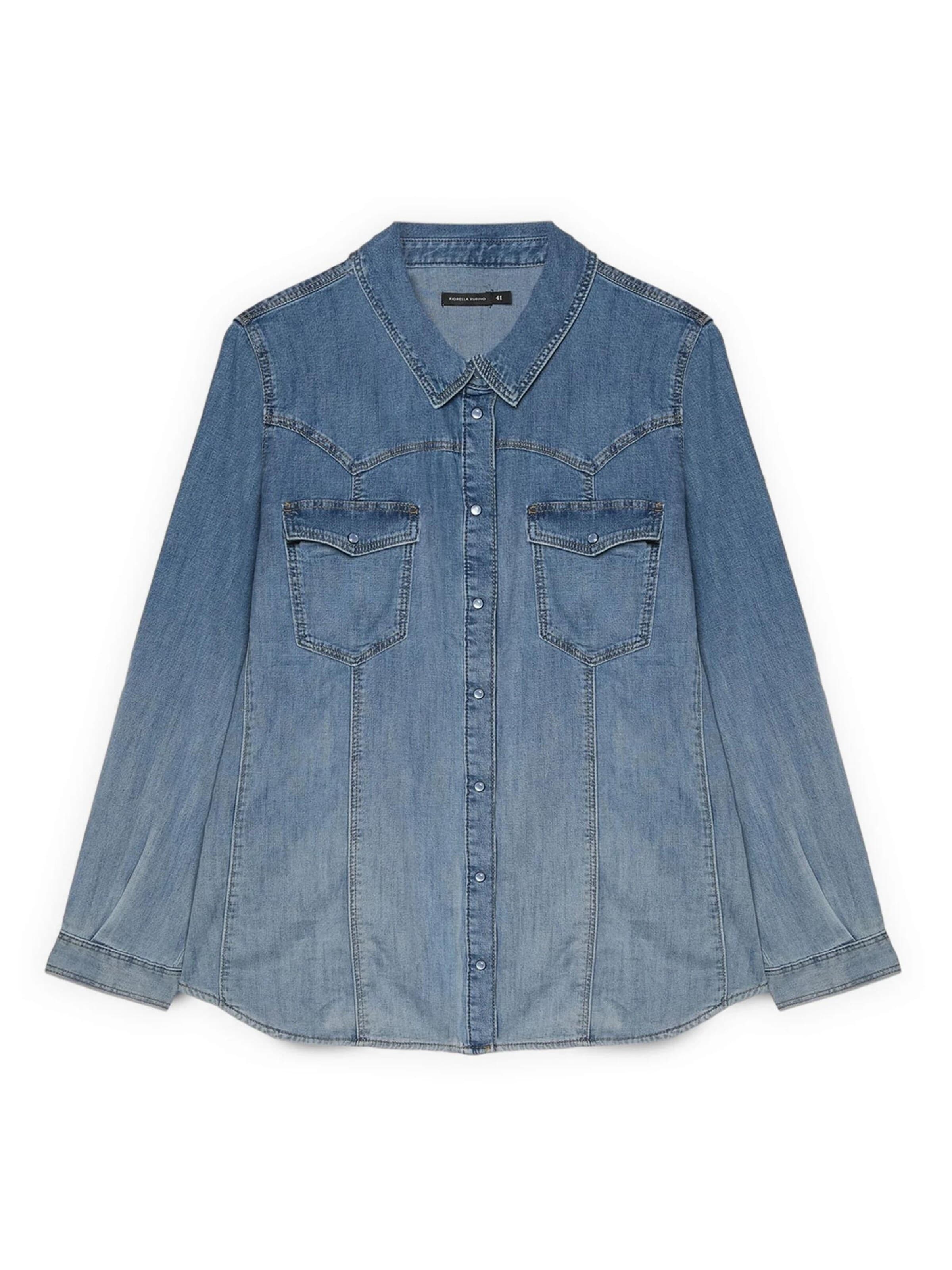 Fiorella Rubino Blouse in Blauw: voorkant