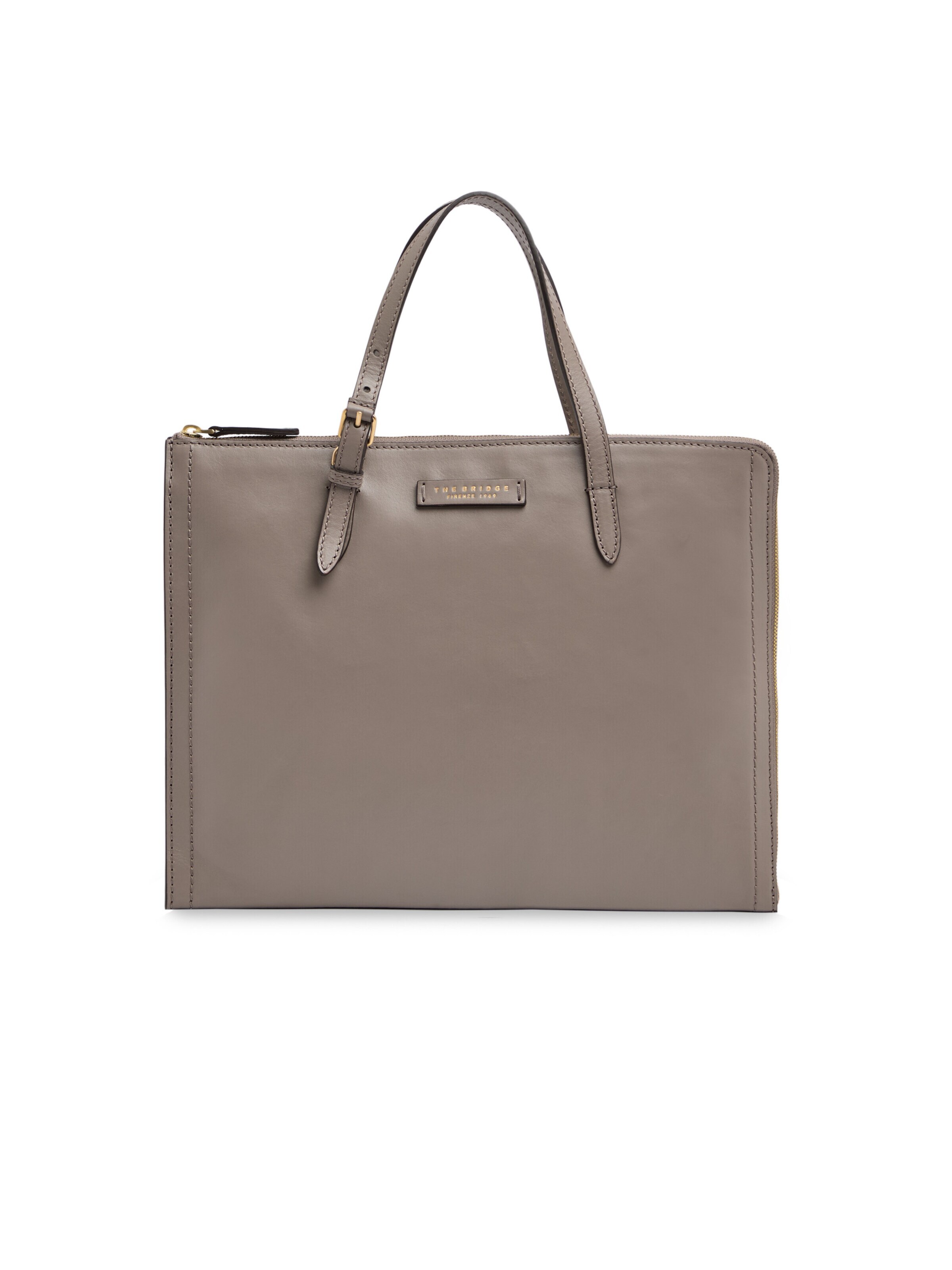 The Bridge Shoulder Bag in Grey: front