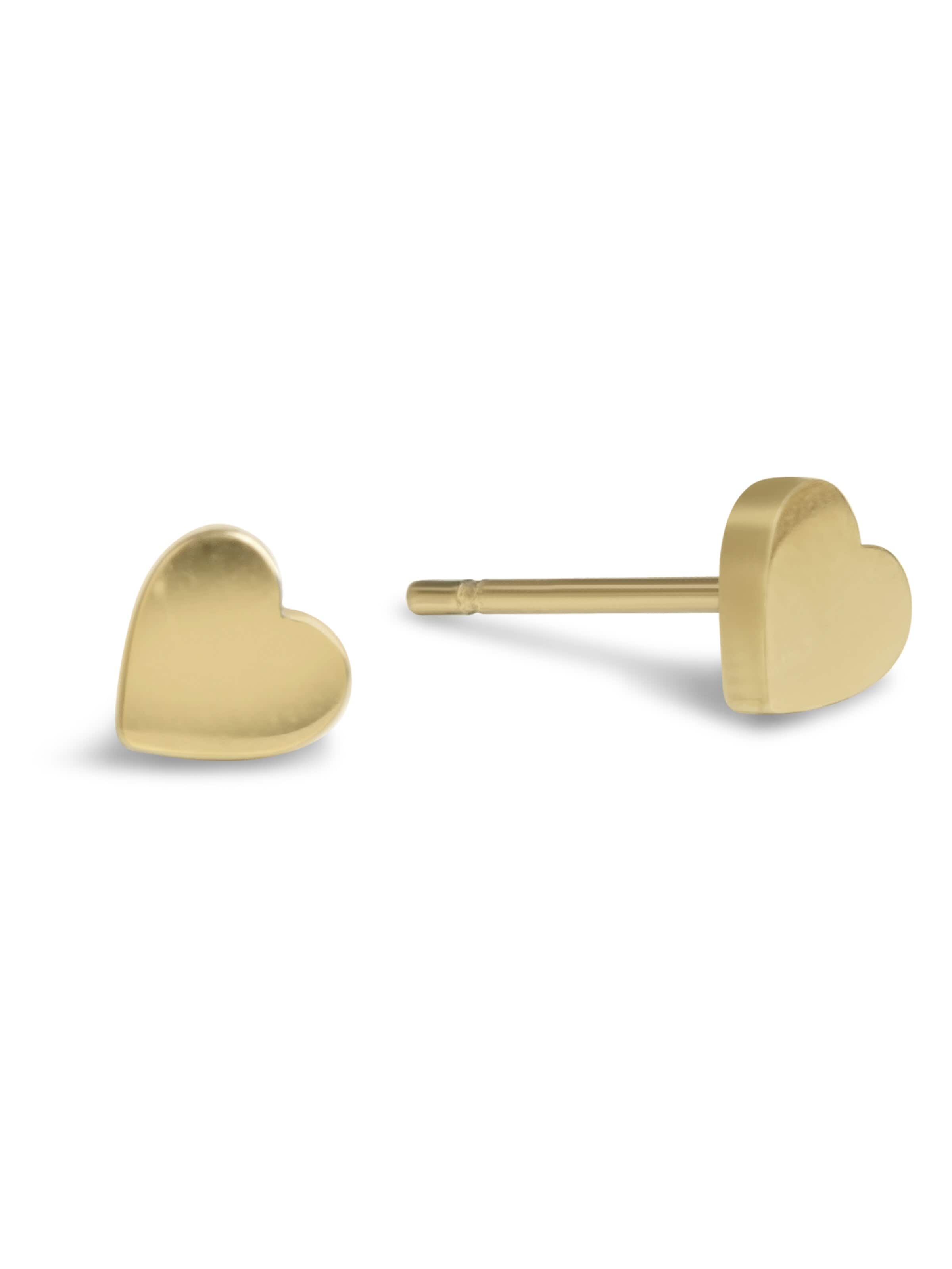 Boucles d'oreilles 'Ada hart' Amberz en or : devant