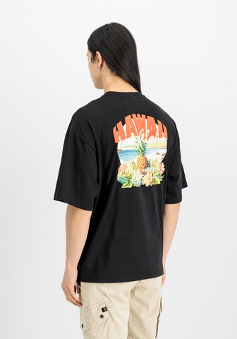 ALPHA INDUSTRIES Футболка 'Hawaii Aloha' в Черный: спереди