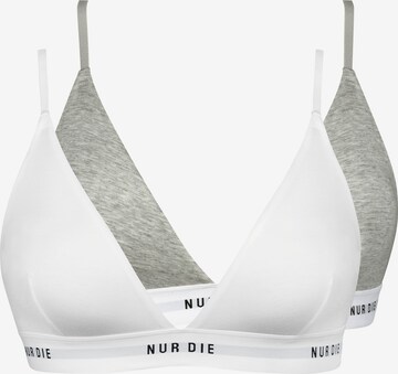 Triangle Soutien-gorge ' Sportiv ' Nur Die en gris : devant