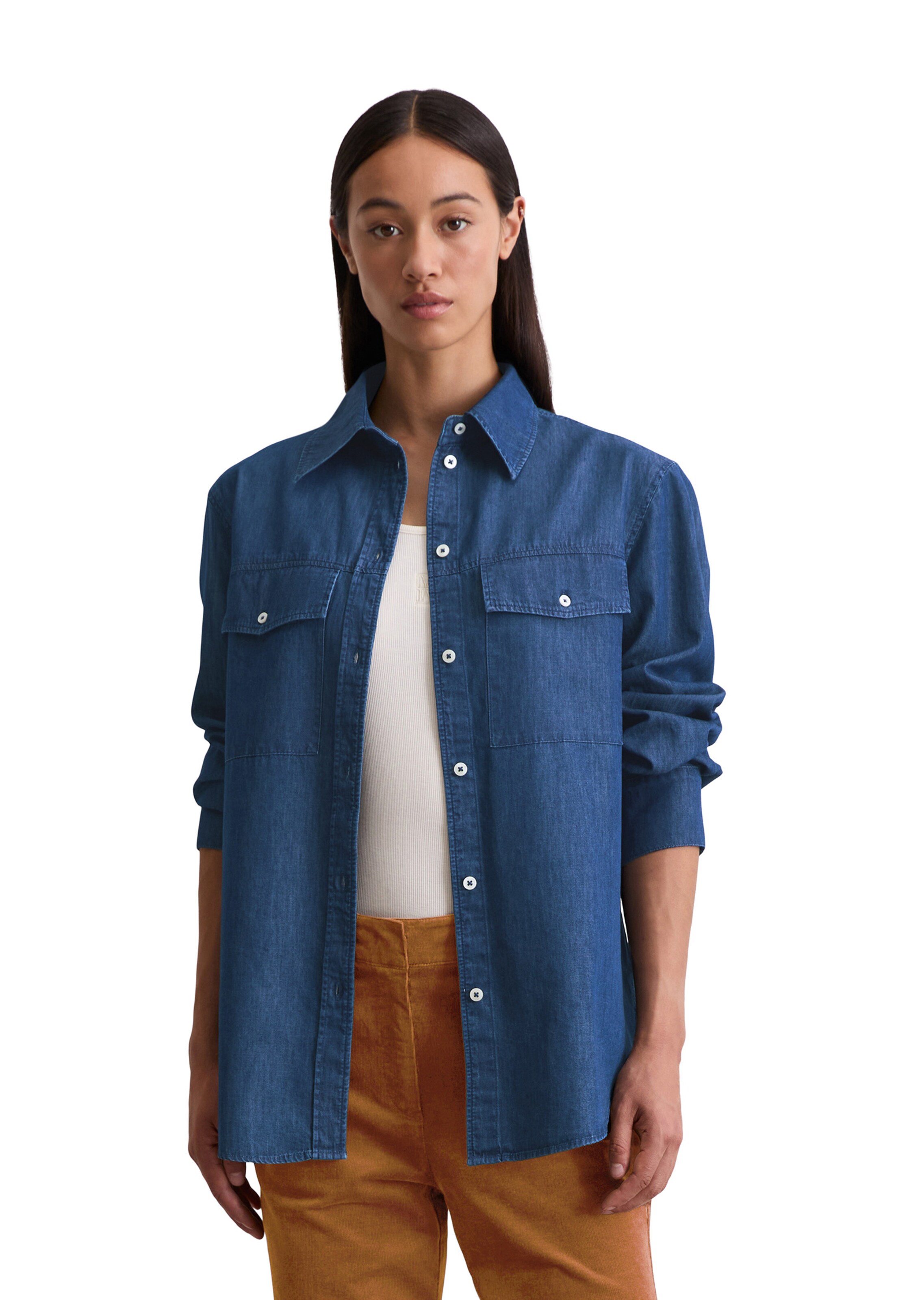 Marc O'Polo Blouse in Blue: front