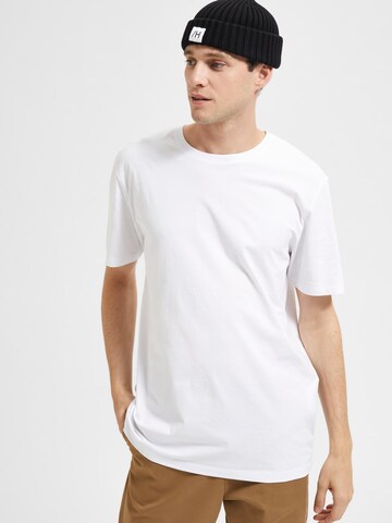 balts SELECTED HOMME T-Krekls 'Aspen'