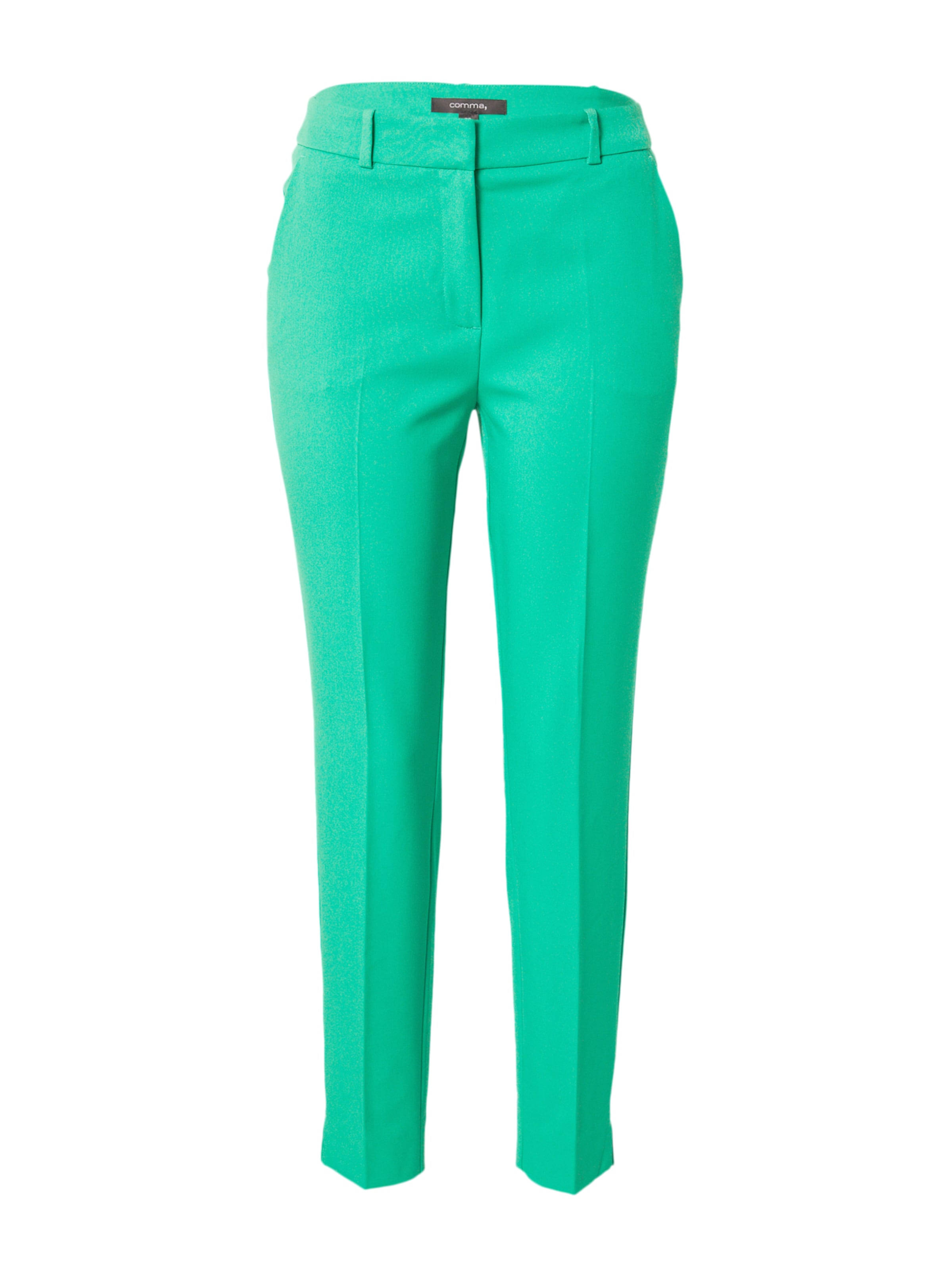Pantalon à plis COMMA en vert : devant