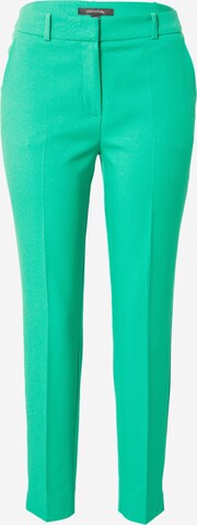 COMMA Trousers with creases in Green: front