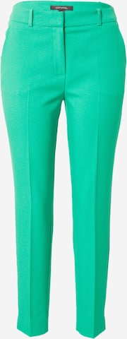 Pantalon à plis COMMA en vert : devant