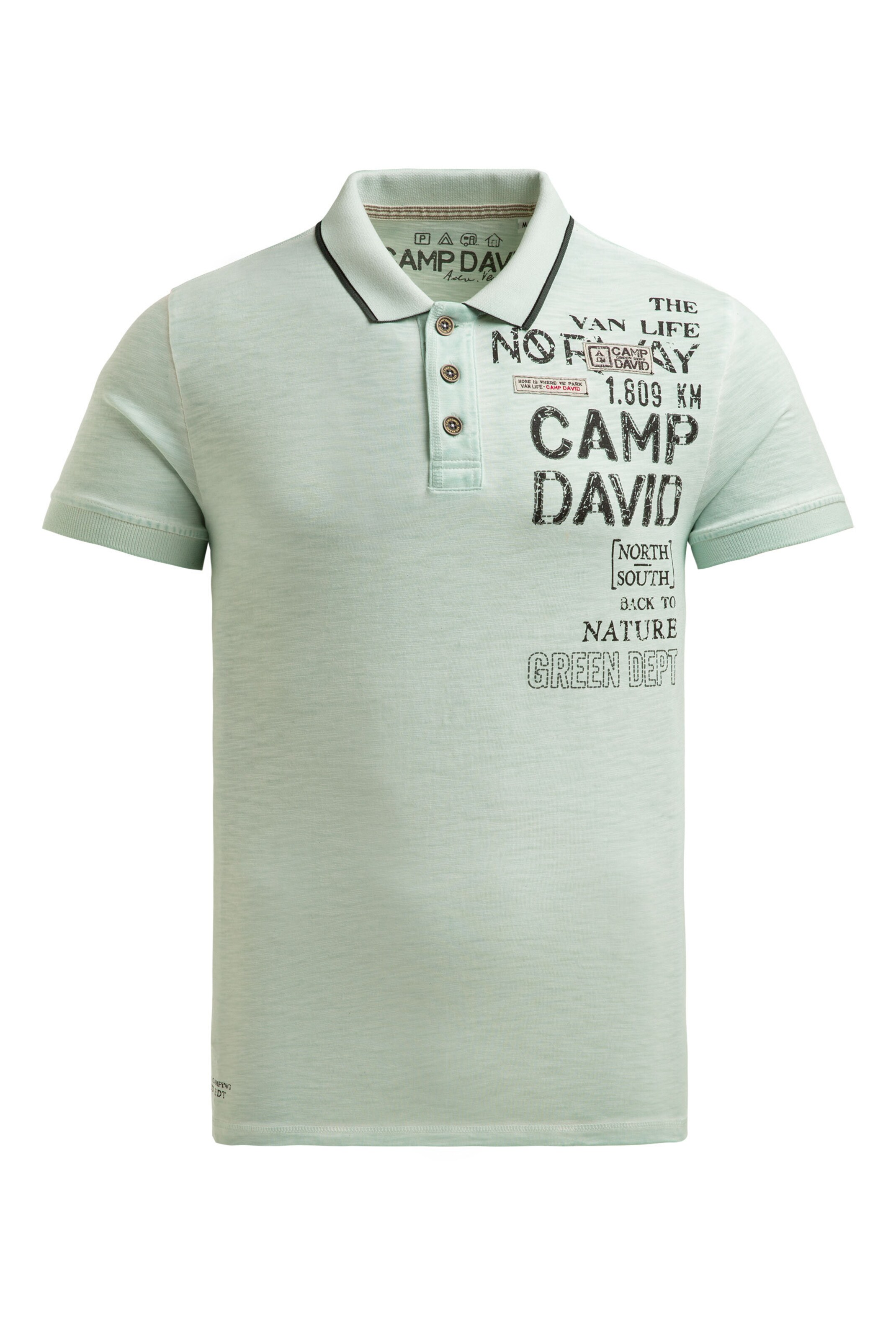 CAMP DAVID Shirt in Green: front
