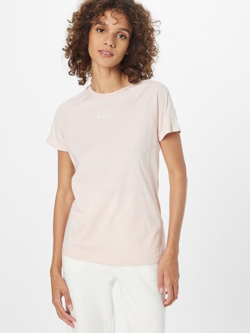 Champion Authentic Athletic Apparel T-Shirt in Pink: predná strana