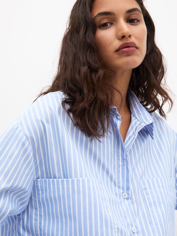 Pull&Bear Bluse in Blau