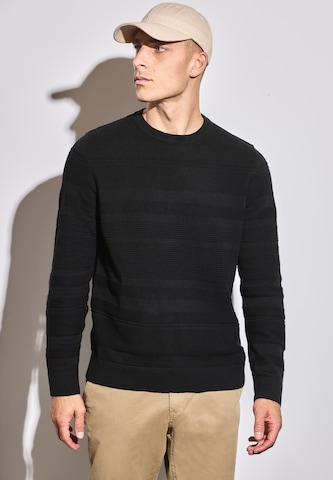 Street One MEN Pullover in Schwarz: Vorderseite