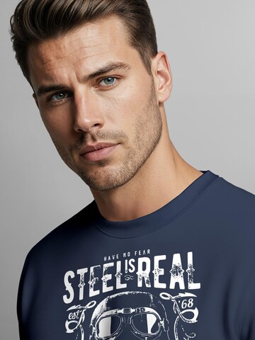 Neverless Sweatshirt 'Steel is Real' in Blue