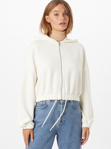 ONLY Sweatjacke 'SCARLETT' in Weiß: Vorderseite