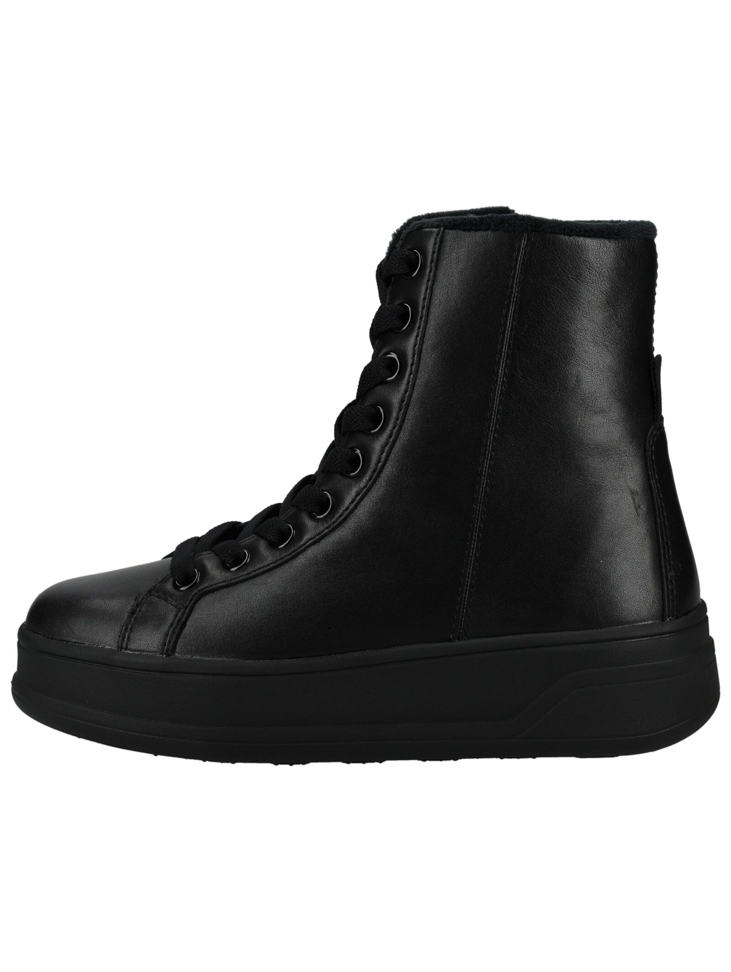 GEOX Schnürstiefelette in Schwarz