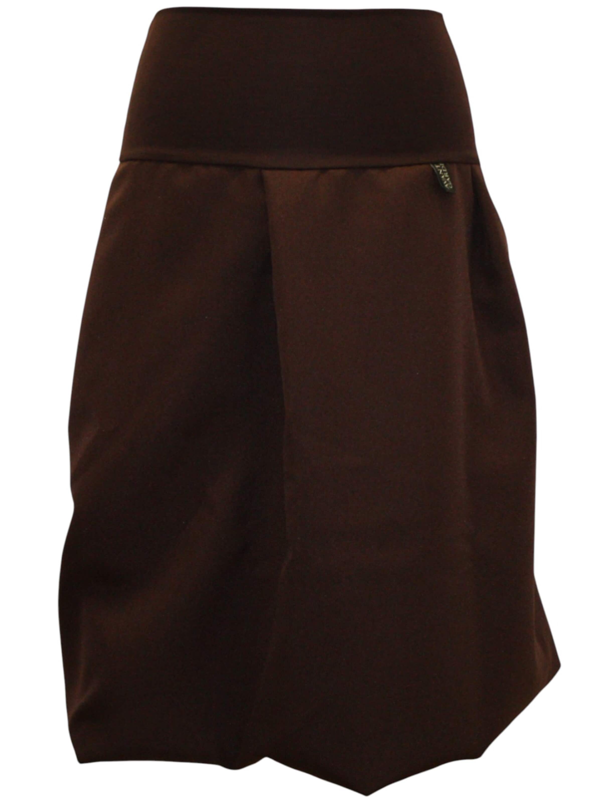 dunkle design Skirt 'Long Ballonskirt' in Brown: front