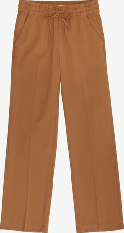 TOM TAILOR Trousers with creases in Brown: front