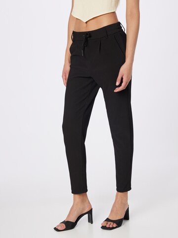ONLY Tapered Pleat-front trousers in Black: front