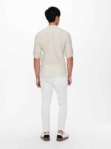 Only & Sons - Ajuste estrecho Camisa 'Caiden' en beige