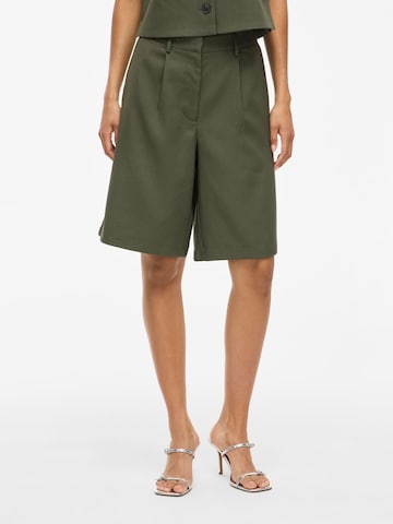 VILA Loose fit Pleat-front trousers 'VICulda' in Green: front