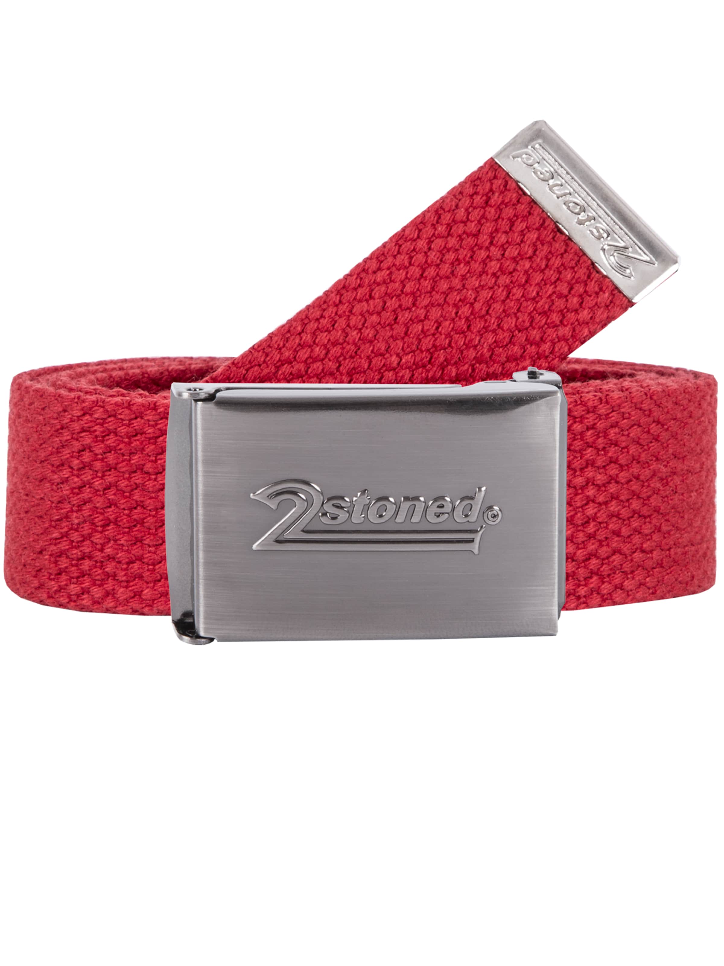 2Stoned Belt 'Small SPEED Matt' in Red: front