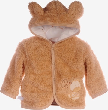 La Bortini Zip-Up Hoodie in Brown: front