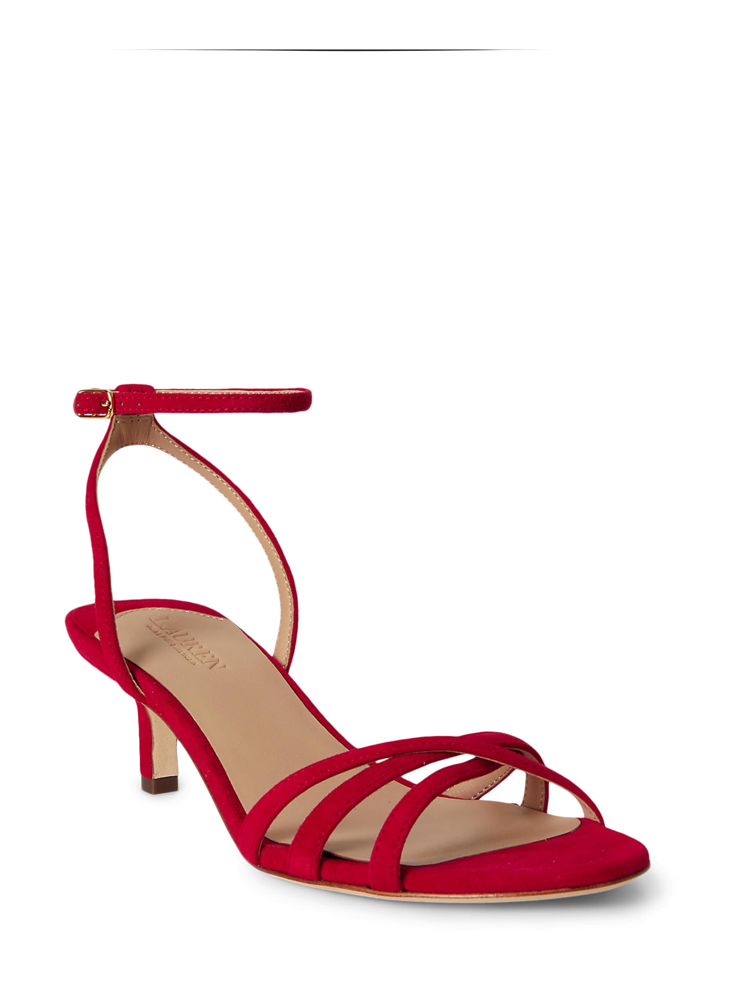 Sandales à lanières 'KENDYL' Lauren Ralph Lauren en rouge : devant